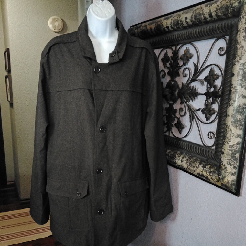 EUC Men's ExOfficio Jacket brown khaki military style jacket Sz XL